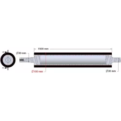 Rodillo n.º 282 – rodillo rascador de acero y goma Ø100 mm para máquinas AVR | OEM AVR 282.16.20 | fabricante KiJ
