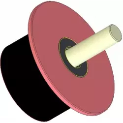 Rodillo n.º 287 – rodillo de apoyo de acero y goma Ø90 mm para máquinas Dewulf | OEM Dewulf 2660029C | fabricante KiJ