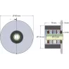 Rodillo n.º 23H – rodillo de apoyo de acero y goma Ø110 mm para máquinas Holmer | OEM Holmer 1130020688 | fabricante KiJ