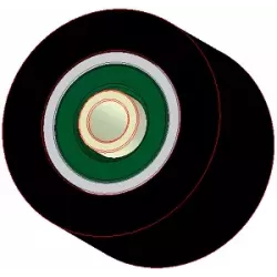 Rodillo n.º 296 – rodillo de apoyo de acero y goma Ø90 mm para máquinas Holaras | fabricante KiJ