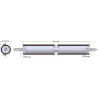 Rodillo n.º 299 – eje motriz de acero y goma Ø122 mm | OEM 184.221.00 | fabricante KiJ