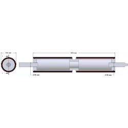 Rodillo n.º 301 – eje motriz de acero y goma Ø122 mm | OEM 187.235.00 | fabricante KiJ