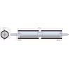 Rodillo n.º 301 – eje motriz de acero y goma Ø122 mm | OEM 187.235.00 | fabricante KiJ