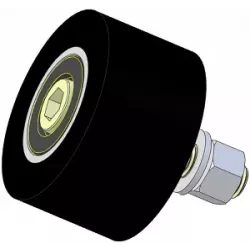 Rodillo n.º 311a – rodillo de apoyo de acero y goma Ø90 mm para máquinas Guaresi | fabricante KiJ