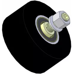 Rodillo n.º 312 – rodillo de apoyo de acero y goma Ø110 mm para máquinas Guaresi | OEM Guaresi P7300572000 | fabricante KiJ