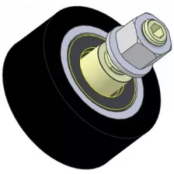 Rodillo n.º 313 – rodillo de apoyo de acero y goma Ø80 mm para máquinas Guaresi | OEM Guaresi P7714120000 | fabricante KiJ