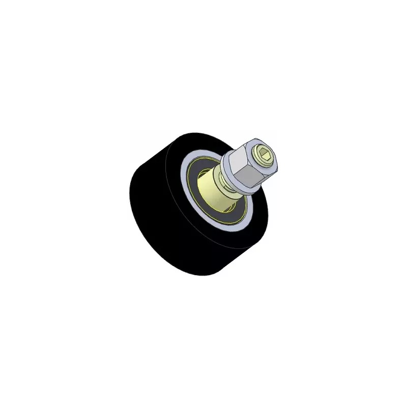 Rodillo n.º 313 – rodillo de apoyo de acero y goma Ø80 mm para máquinas Guaresi | OEM Guaresi P7714120000 | fabricante KiJ