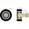 Rodillo n.º 313 – rodillo de apoyo de acero y goma Ø80 mm para máquinas Guaresi | OEM Guaresi P7714120000 | fabricante KiJ