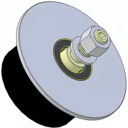 Rodillo n.º 314 – rodillo de apoyo de acero y goma Ø90 mm para máquinas Guaresi | OEM Guaresi P7708050000 | fabricante KiJ