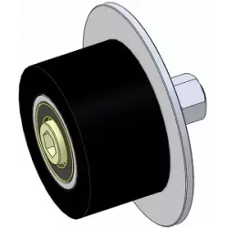 Rodillo n.º 314a – rodillo de apoyo de acero y goma Ø90 mm para máquinas Guaresi | fabricante KiJ