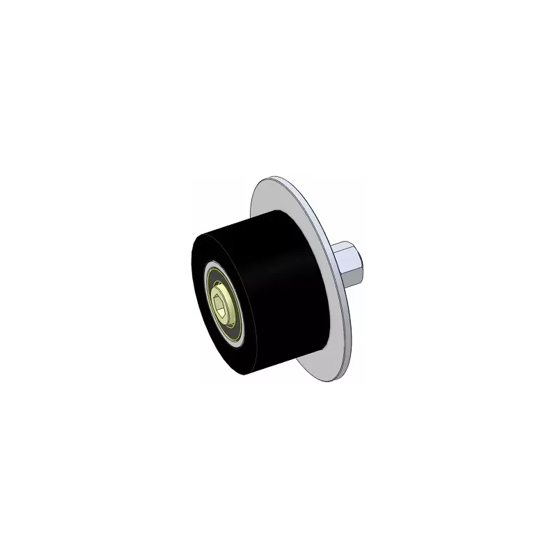 Rodillo n.º 314a – rodillo de apoyo de acero y goma Ø90 mm para máquinas Guaresi | fabricante KiJ