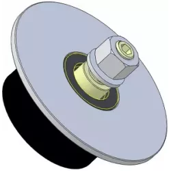 Rodillo n.º 315 – rodillo de apoyo de acero y goma Ø80 mm para máquinas Guaresi | OEM Guaresi P7755190000 | fabricante KiJ