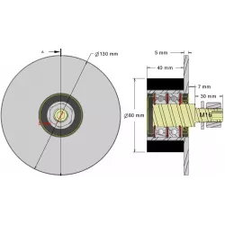Rodillo n.º 315 – rodillo de apoyo de acero y goma Ø80 mm para máquinas Guaresi | OEM Guaresi P7755190000 | fabricante KiJ