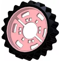 Rodillo n.º 321 – rodillo motriz de acero y goma Ø258 mm, paso 35 mm, para máquinas Grimme | OEM Grimme 076.04047 | fabricante KiJ