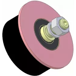 Rodillo n.º 324 – rodillo de apoyo de acero y goma Ø110 mm para máquinas Sandei | OEM Sandei D0022 | fabricante KiJ