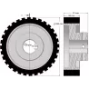 Rodillo n.º 333 – rodillo Ø220 mm para máquinas Wuhlmaus | fabricante KiJ
