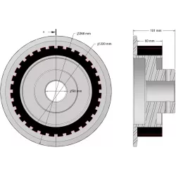 Rodillo n.º 334 – rodillo Ø220 mm para máquinas Wuhlmaus | fabricante KiJ