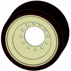 Rodillo n.º 343 (solo regeneración) – regeneración: rodillo Ø360 mm | OEM 0007500240 | fabricante KiJ