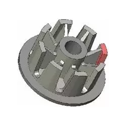 Rodillo n.º 27 – rodillo guía de fundición Ø103 mm para la cosechadora de patatas Anna Z644 | OEM Anna 5644-60-005, 090.60.013.02 | fabricante KiJ