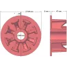 Rodillo n.º 27 – rodillo guía de fundición Ø103 mm para la cosechadora de patatas Anna Z644 | OEM Anna 5644-60-005, 090.60.013.02 | fabricante KiJ