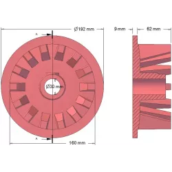 Rodillo n.º 28 – rodillo motriz de fundición Ø160 mm | fabricante KiJ
