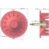 Rodillo n.º 41 – rodillo de reenvío de fundición Ø172 mm, paso 40 mm, para máquinas Stoll | OEM Stoll 0071590, 0190550 | fabricante KiJ
