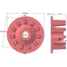 Rodillo n.º 48 – rodillo motriz de fundición Ø145 mm, paso 44 mm | fabricante KiJ