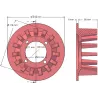 Rodillo n.º 52 – rodillo motriz de fundición Ø178 mm, paso 40 mm, para máquinas Grimme | OEM Grimme 006.00031 | fabricante KiJ