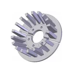 Rodillo n.º 55 – rodillo motriz de acero Ø215 mm, paso 40 mm, para ROPA Euro Tiger | OEM ROPA 252069 | fabricante KiJ