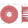 Rodillo n.º 55 – rodillo motriz de acero Ø215 mm, paso 40 mm, para ROPA Euro Tiger | OEM ROPA 252069 | fabricante KiJ