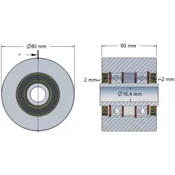 Rodillo n.º 58 – rodillo de acero Ø80 mm para máquinas Reekie | OEM Reekie RSS1139 | fabricante KiJ