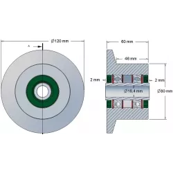 Rodillo n.º 59 – rodillo de reenvío de acero Ø80 mm para máquinas Reekie | OEM Reekie RSS1138 | fabricante KiJ