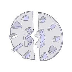 Rodillo n.º 60 – rodillo motriz de fundición Ø238 mm, paso 40/80 mm | OEM 000.00345 | fabricante KiJ