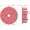 Rodillo n.º 60 – rodillo motriz de fundición Ø238 mm, paso 40/80 mm | OEM 000.00345 | fabricante KiJ