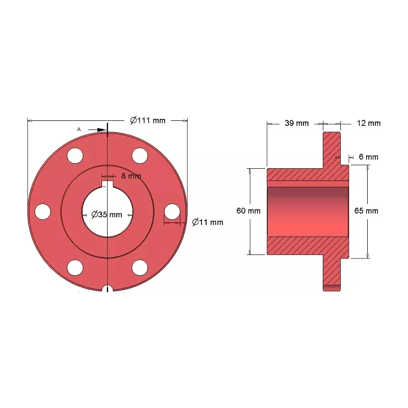 Rodillo n.º 77 – cubo del rodillo Ø65 mm para la cosechadora de patatas Bolko Z-643 | fabricante KiJ