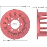Rodillo n.º 78 – rodillo motriz de fundición Ø170 mm, paso 44 mm, para la cosechadora de patatas Bolko Z-643 | fabricante KiJ