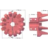 Rodillo n.º 79 – rodillo motriz de fundición Ø195 mm, paso 40 mm, para la cosechadora de patatas Anna | OEM Anna 564538002 | fabricante KiJ