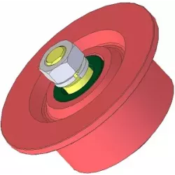 Rodillo n.º 81 – rodillo de reenvío de acero Ø100 mm para la cosechadora de patatas Anna Z644 | OEM Anna 564421016 | fabricante KiJ
