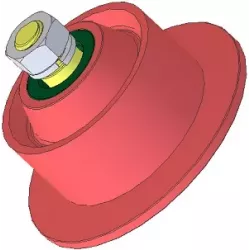 Rodillo n.º 82 – rodillo de reenvío Ø100 mm para la cosechadora de patatas Anna Z644 | OEM Anna 5644-21-025, 5644-60-022 | fabricante KiJ