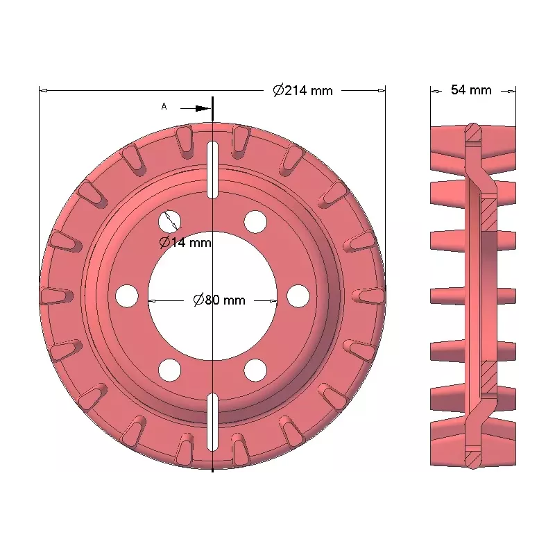 Rodillo n.º 87 – rodillo motriz de fundición para la arrancadora Z-609 | OEM 5609110100 | fabricante KiJ