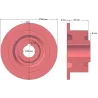 Rodillo n.º 88 – rodillo de reenvío Ø118 mm para la cosechadora de patatas Anna Z644 | OEM Anna 5644-51-009 | fabricante KiJ