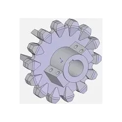 Rodillo n.º 96 – rodillo motriz de fundición Ø168 mm, paso 42 mm | fabricante KiJ