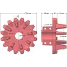Rodillo n.º 98 – rodillo motriz de fundición Ø168 mm, paso 36 mm | fabricante KiJ