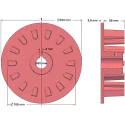 Rodillo n.º 99 – rodillo motriz Ø185 mm | fabricante KiJ
