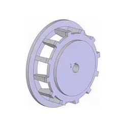 Rodillo n.º 103 – rodillo motriz de fundición Ø258 mm, paso 35 mm | fabricante KiJ
