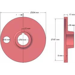 Rodillo n.º 120 – rodillo de reenvío de fundición Ø204 mm para máquinas Grimme | OEM Grimme 006.00538 | fabricante KiJ