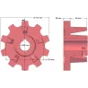 Rodillo n.º 126 – rodillo motriz de fundición Ø110 mm, paso 40 mm | fabricante KiJ