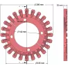 Rodillo n.º 128 – rodillo de fundición Ø295 mm, paso 60 mm, para máquinas Grimme | OEM Grimme 006.00295, 200.06503 | fabricante KiJ