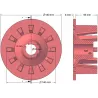 Rodillo n.º 130 – rodillo motriz de fundición Ø140 mm, paso 40 mm, para máquinas Grimme Europa Standard | OEM Grimme 006.00089 | fabricante KiJ
