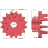 Rodillo n.º 142 – rodillo motriz de fundición Ø180 mm, paso 40 mm | fabricante KiJ